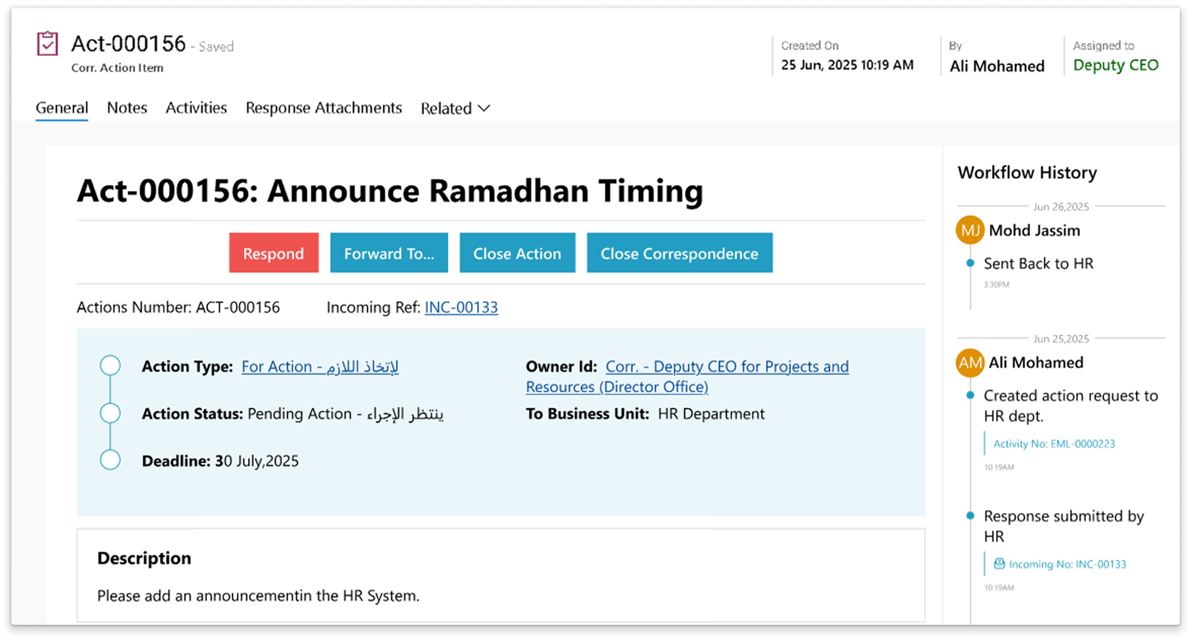 Efficient Employee Task Management